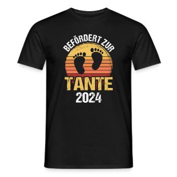 Tante 2024 - Männer T-Shirt - Schwarz - Vorne - AI Model Male 178 light (178cm)