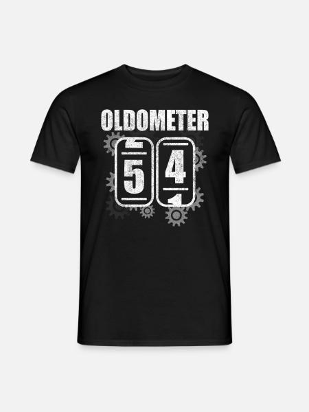 54. Geburtstag Shirt 54 Jahre Geschenk Oldometer - Männer T-Shirt - Schwarz