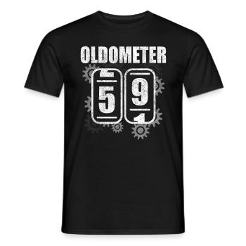 59th Birthday Shirt 59 Years Gift Oldometer - Men's T-Shirt - black - Front - AI Model Male 178 light (178cm)