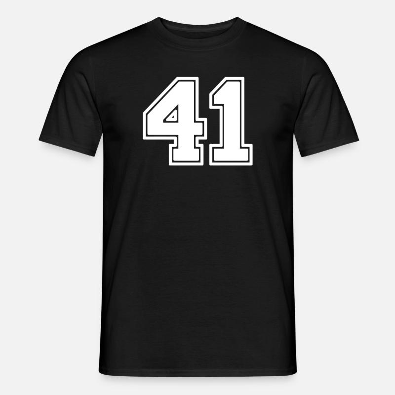 Nummer 41 - Männer T-Shirt - Schwarz