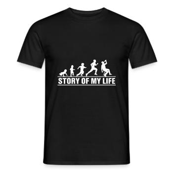 Saufen Evolution Die Geschichte meines Lebens - Männer T-Shirt - Schwarz - Vorne - AI Model Male 178 light (178cm)