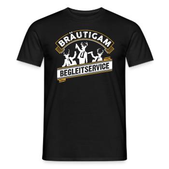 Bräutigam Junggesellenabschied JGA Begleitservice - Männer T-Shirt - Schwarz - Vorne - AI Model Male 178 light (178cm)