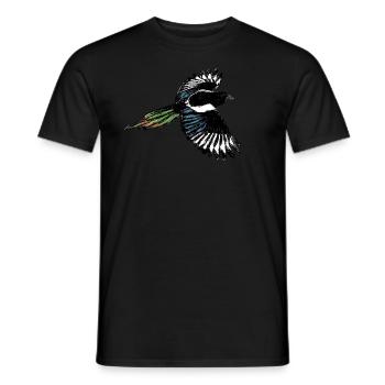 Magpie / Magpie Design 2 - T-shirt homme - noir - Devant - AI Model Male 178 light (178cm)