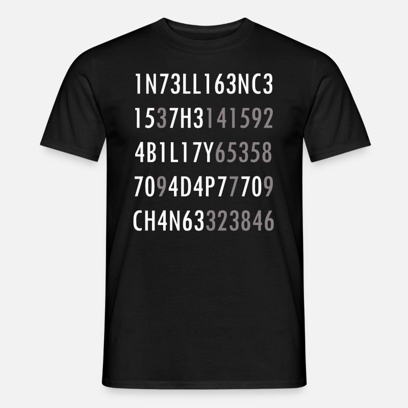 Intelligence-Citation de science intelligence nerd - T-shirt homme - noir