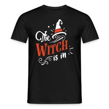 La sorcière est dans la citation de sorcière d'Halloween - T-shirt homme - noir - Devant - AI Model Male 178 light (178cm)