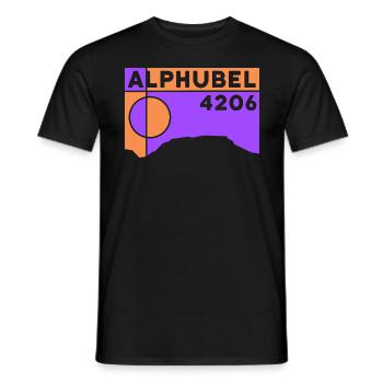 Alphubel Saas Fee Mountain Tour Ascension d’un guide de montagne - T-shirt homme - noir - Devant - AI Model Male 178 light (178cm)