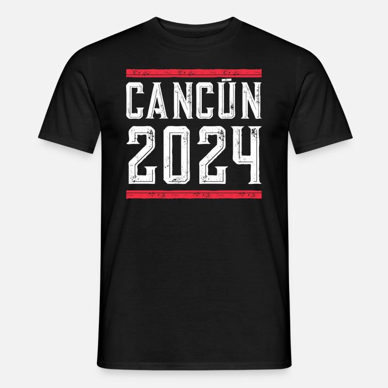 Cancun 2024 Urlaub - Männer T-Shirt - Schwarz