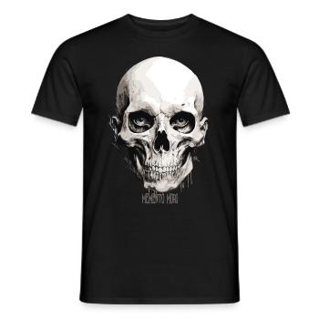 Memento mori - Skull Totenkopf - Männer T-Shirt - Schwarz - Vorne - AI Model Male 178 light (178cm)