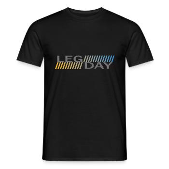 Routine d’entraînement d’entraînement physique pour les jambes - T-shirt homme - noir - Devant - AI Model Male 178 light (178cm)