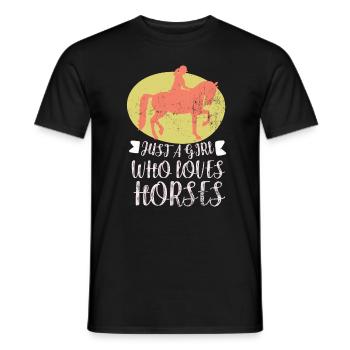 Horse riding - Men's T-Shirt - black - Front - AI Model Male 178 light (178cm)