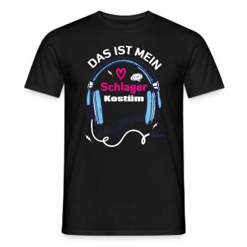 Tee-shirt fête de costume pop Schlager - T-shirt homme - noir - Devant - AI Model Male 178 light (178cm)