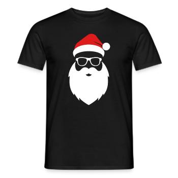 Père Noël Bart Nikolaus Noël - T-shirt homme - noir - Devant - AI Model Male 178 light (178cm)
