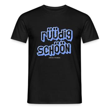 rüüdig schöön Swiss Things - Männer T-Shirt - Schwarz - Vorne - AI Model Male 178 light (178cm)
