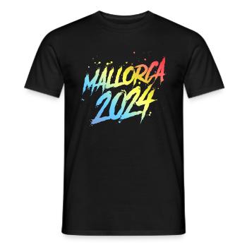 Mallorca 2024 Colorful Holiday Team - Men's T-Shirt - black - Front - AI Model Male 178 light (178cm)
