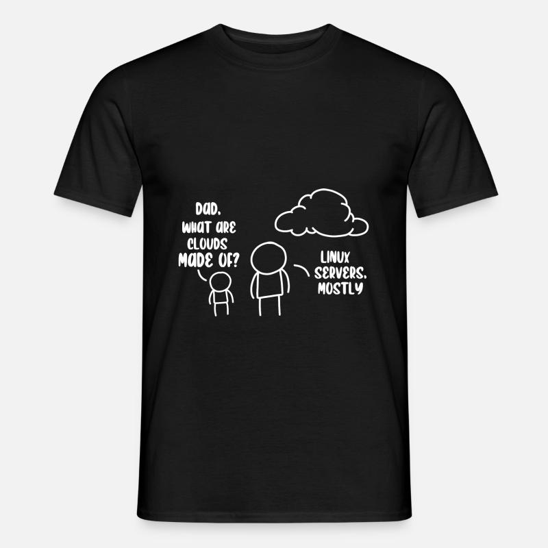 Cloud Storage Datenserver Informationstechnologie - Männer T-Shirt - Schwarz