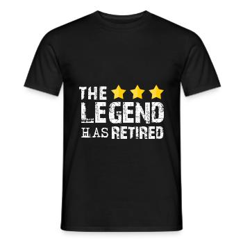 Legende Ruhestand Rentner Opa lustig Geschenk - Männer T-Shirt - Schwarz - Vorne - AI Model Male 178 light (178cm)