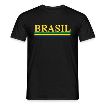 Brazil - Men's T-Shirt - black - Front - AI Model Male 178 light (178cm)