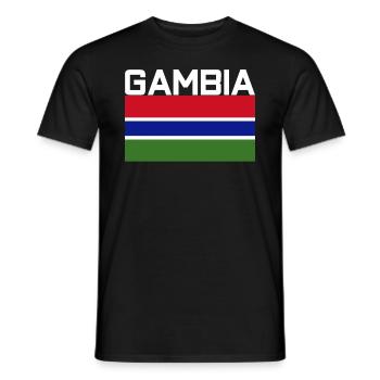 Gambia TShirt - Men's T-Shirt - black - Front - AI Model Male 178 light (178cm)