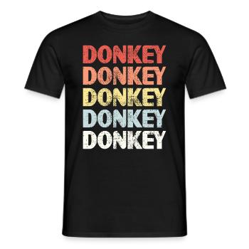 Esel - Männer T-Shirt - Schwarz - Vorne - AI Model Male 178 light (178cm)
