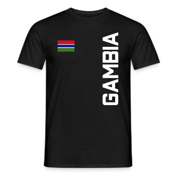 Gambia - Men's T-Shirt - black - Front - AI Model Male 178 light (178cm)