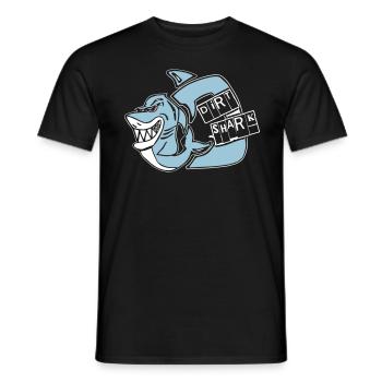 dirt shark - Männer T-Shirt - Schwarz - Vorne - AI Model Male 178 light (178cm)