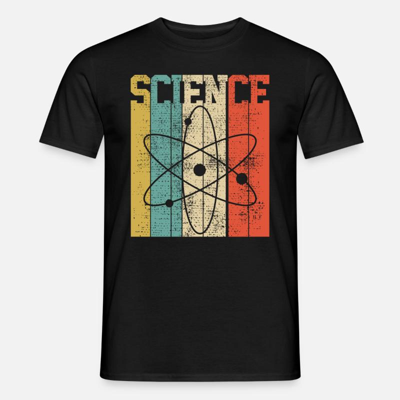 SCIENCE ATOM - Männer T-Shirt - Schwarz