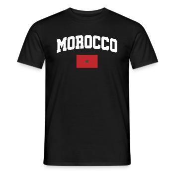 Marokko Flagge - Männer T-Shirt - Schwarz - Vorne - AI Model Male 178 light (178cm)