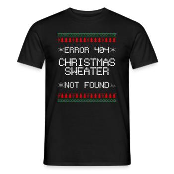 Computer scientist Christmas - Men's T-Shirt - black - Front - AI Model Male 178 light (178cm)