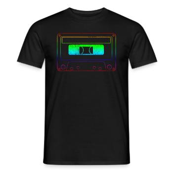 Cassette 80's Neon - T-shirt homme - noir - Devant - AI Model Male 178 light (178cm)