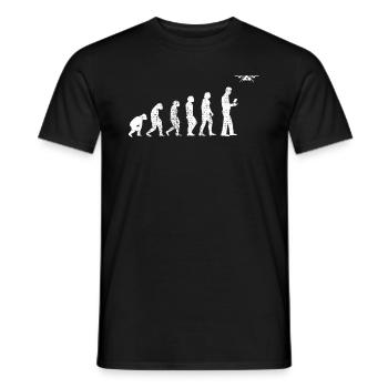 Drone Evolution - T-shirt homme - noir - Devant - AI Model Male 178 light (178cm)