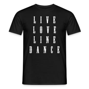 Line Square Country Dance - T-shirt homme - noir - Devant - AI Model Male 178 light (178cm)