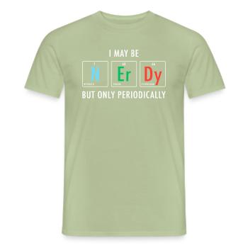 Nerdy Nerd Science - Men's T-Shirt - sage - Front - AI Model Male 178 light (178cm)