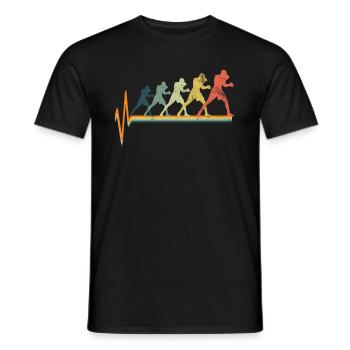 Battement de coeur de boxe - T-shirt homme - noir - Devant - AI Model Male 178 light (178cm)