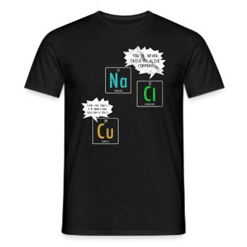 Blague chimie - T-shirt homme - noir - Devant - AI Model Male 178 light (178cm)