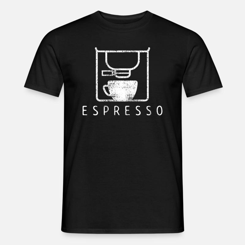 Kaffee Espresso - Männer T-Shirt - Schwarz