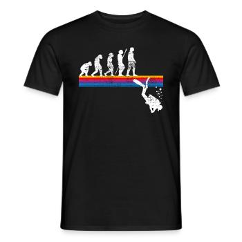 diving - Men's T-Shirt - black - Front - AI Model Male 178 light (178cm)