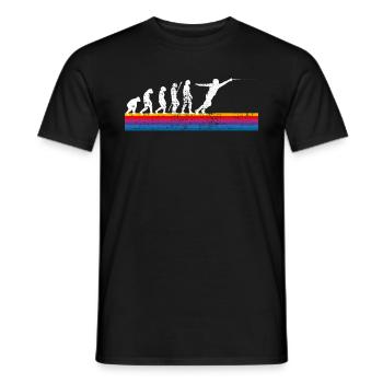 Fencing evolution - Men's T-Shirt - black - Front - AI Model Male 178 light (178cm)