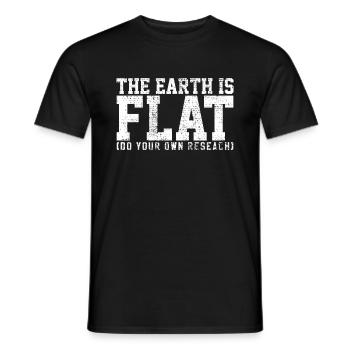 Flache Erde Theorie - Männer T-Shirt - Schwarz - Vorne - AI Model Male 178 light (178cm)
