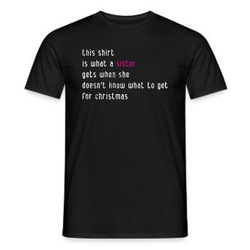 Sœur Noël présente - T-shirt homme - noir - Devant - AI Model Male 178 light (178cm)
