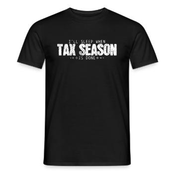 Saison des impôts - T-shirt homme - noir - Devant - AI Model Male 178 light (178cm)