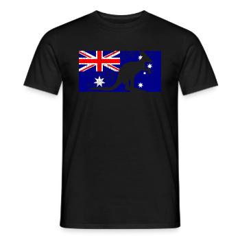 KANGAROO Australie T-shirt - T-shirt homme - noir - Devant - AI Model Male 178 light (178cm)