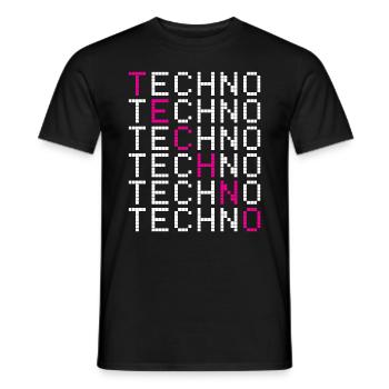 Musique électronique - T-shirt homme - noir - Devant - AI Model Male 178 light (178cm)