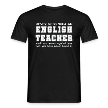 Teacher - Men's T-Shirt - black - Front - AI Model Male 178 light (178cm)