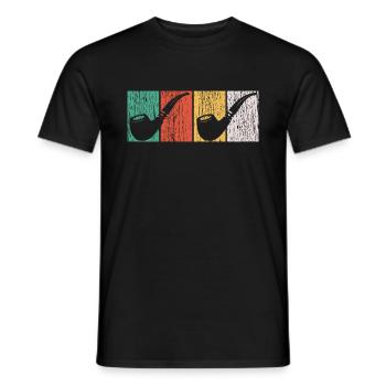 Chemise Pipe Rétro Vintage - T-shirt homme - noir - Devant - AI Model Male 178 light (178cm)