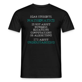 Lettre de professeur de math - T-shirt homme - noir - Devant - AI Model Male 178 light (178cm)