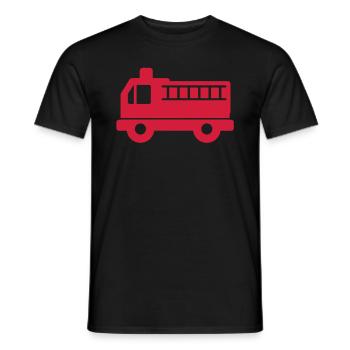 Firefighter Red Fire Truck Emergency Fire Pain - Men's T-Shirt - black - Front - AI Model Male 178 light (178cm)