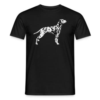 Dalmatiens - T-shirt homme - noir - Devant - AI Model Male 178 light (178cm)