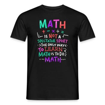 Mathelehrer - Männer T-Shirt - Schwarz - Vorne - AI Model Male 178 light (178cm)