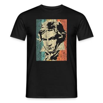 Beethoven - Men's T-Shirt - black - Front - AI Model Male 178 light (178cm)