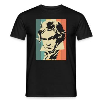 Beethoven - Men's T-Shirt - black - Front - AI Model Male 178 light (178cm)